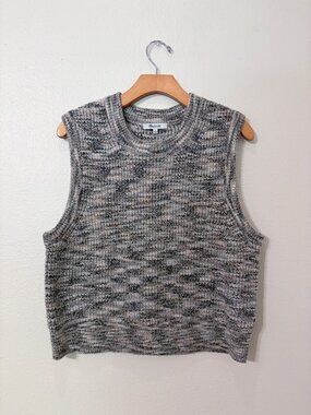 Madewell Gray Patterned Sweater Vest